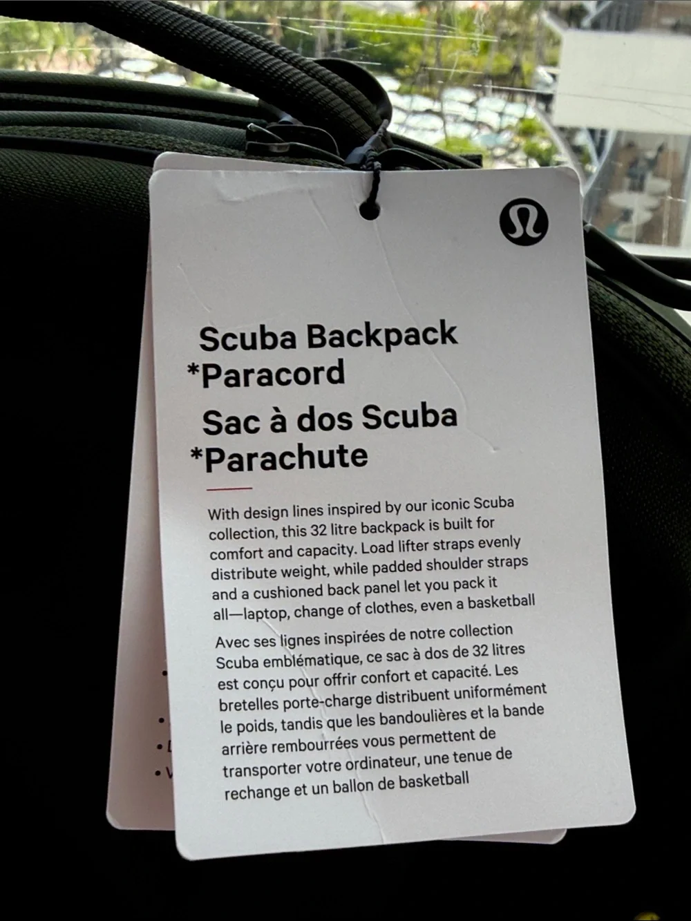 Lululemon Scuba Backpack 32L Paracord Oil Grey Lime Wacky Khaki NWT